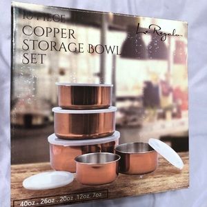 Copper storage bowls